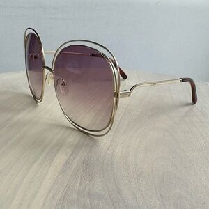 Elegant Gold and Purple Sunglasses